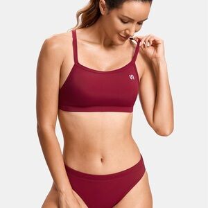 Stylish Maroon Sports Bra by Syrokan